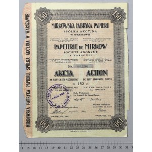 Továreň na papier Mirkowska vo Varšave, 150 zlotých 1931