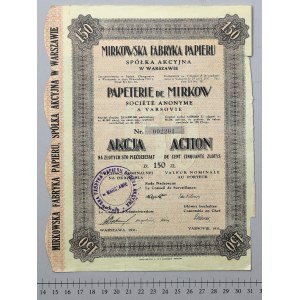 Mirkowska Fabryka Papieru w Warszawie, 150 zł 1931