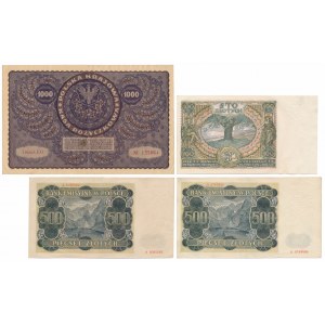 Zestaw banknotów polskich 1919-1940 (4szt)