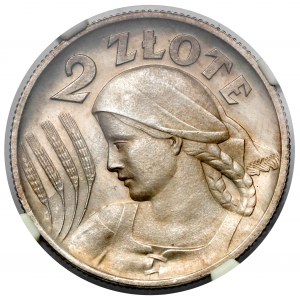 PRÓBA 2 złote 1927 Kobieta i kłosy - awers projektu Lewandowskiego