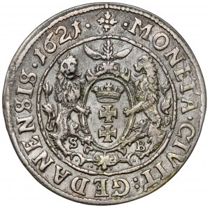 Sigismund III Vasa, Ort Gdansk 1621 - gerader Kragen