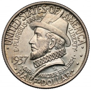 USA, 1/2 dolára 1937 - Roanoke Island