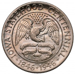 USA, 1/2 Dollar 1946 - Hundertjahrfeier von Iowa