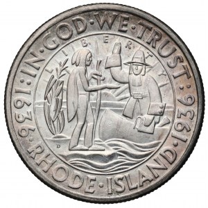 USA, 1/2 dolaru 1936-D - Providence, Rhode Island Tercentenary