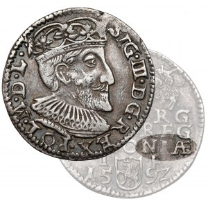 Žigmund III Vasa, Trojak Olkusz 1592 - veľmi vzácne