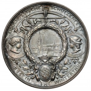 Švajčiarsko, strelecká medaila 1895 - Winterthur
