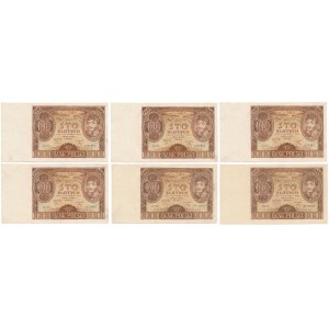 100 złotych 1934 - pakiet (6szt)