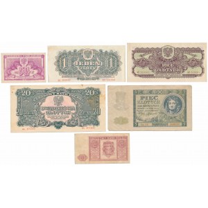 Satz polnischer Banknoten 1941-1946 (6Stück)