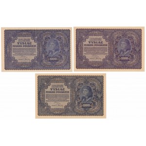 1.000 mkp 1919 - Serie MIX (3 Stück)