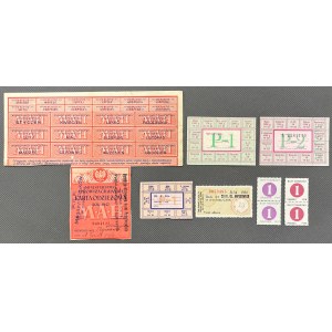 Sada různých komunistických zásobovacích karet (7ks)