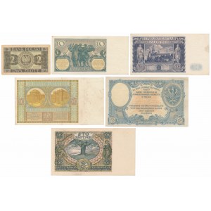 Satz polnischer Banknoten 1919-1936 (6Stück)