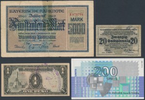 Lot of world banknotes (4pcs)