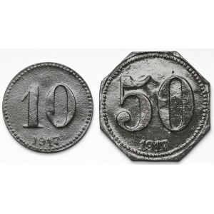 Guben (Gubin), 10-50 fenigów 1917 - zestaw (2szt)