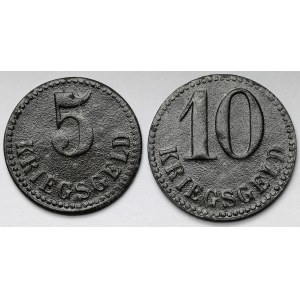 Swinemünde (Świnoujście) 5-10 fenigów 1917 - zestaw (2szt)