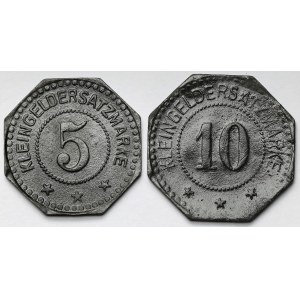 Neustettin (Szczecinek) 5-10 fenig nedatováno - sada (2 ks)