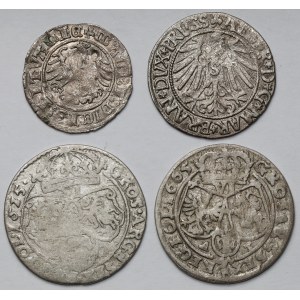 Sigismund I. der Alte - Johann II. Kasimir, vom halben Pfennig zum Sechser 1511-1665 - Set (4tlg.)
