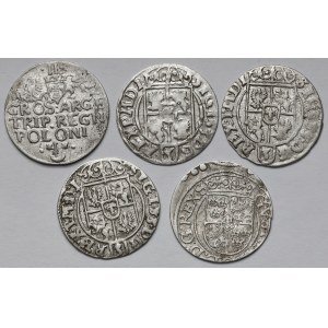 Zygmunt III Vasa, polopásy 1623-1624 a Trojak 1622 - sada (5ks)