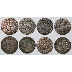Švédske šilingy z obdobia okupácie Rigy a Livónska - sada (8 ks)