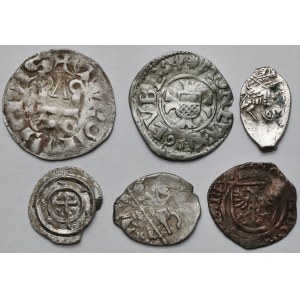 Evropa, stříbro a mince (6 ks)