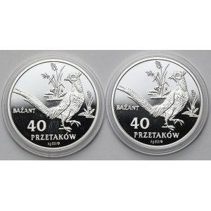 Biłgorajský okres, 40 przetak 2009, Varšavská mincovňa - Bažant (2ks)