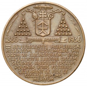 Medal, Aleksander Kardynał Kakowski 1936