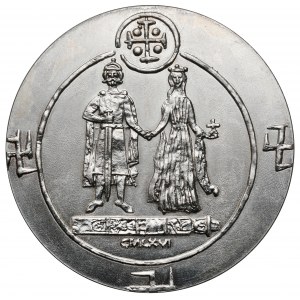 Séria strieborných medailí kráľov - Mieszko I (O)