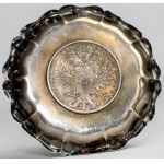 Rakúsko, tanier na striebornú mincu - Thaler 1780 Nová razba