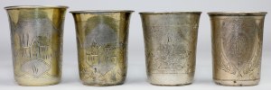 Russia and Germany, Silver mugs - set (4pcs)