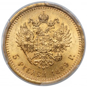 Russland, Alexander III, 5 Rubel 1889, St. Petersburg