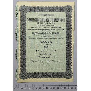 Tow. Zakładów Żyrardowskich, 100 zł 1930