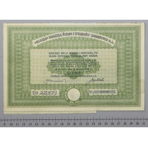 Továreň na sviečky a vosk GLORIA, 10x 10 000 mkp 1923