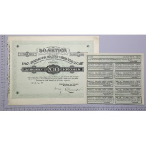 Akc. Bergbau- und Erdölindustriegesellschaft, Em.3, 50x 200 kr 1922