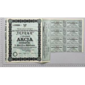 TEPEGE Tow. pre banské spoločnosti, 5x 1 000 mkp 1923
