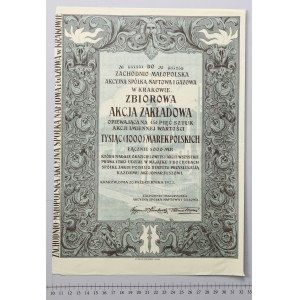 Zachodnio-Małopolska Akc. Sp. Naftowa i Gazowa, 5x 1 000 mkp 1923