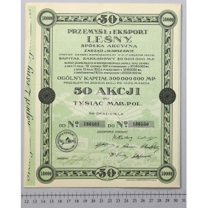Lesný priemysel a vývoz, Em.4, 50x 1 000 mkp 1923