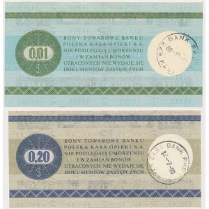 PEWEX 1 cent (duży) i 20 centów (mały) 1979 (2szt)