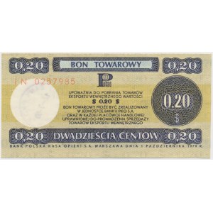 PEWEX 20 centů 1979 - malý - IN