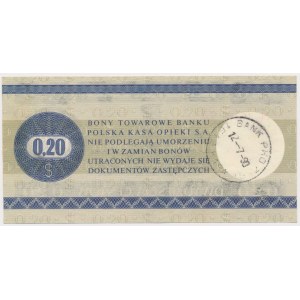 PEWEX 20 centů 1979 - malý - IN