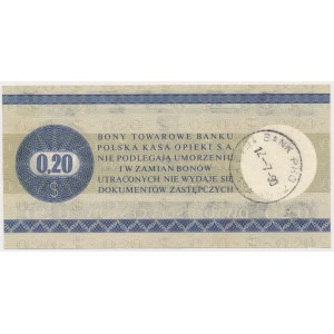 PEWEX 20 centov 1979 - malý - IN