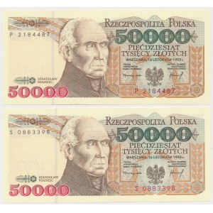 50.000 złotych 1993 - P i S (2szt)