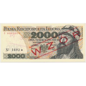 2.000 zł 1979 - WZÓR - S 0000000 - No.1602