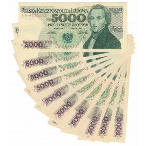 5.000 złotych 1982 - BW i CA (10szt)