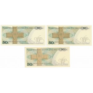 50 złotych 1975-1986 - MIX serii (3szt)