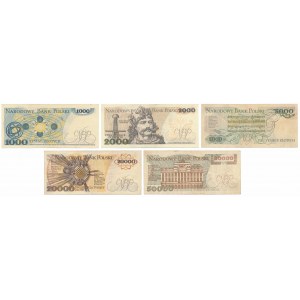 Satz £1.000 - £50.000 1975-1989 - A (5Stück)