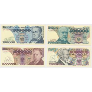 Zestaw 100.000 - 2 mln zł 1990-1992 (4szt)