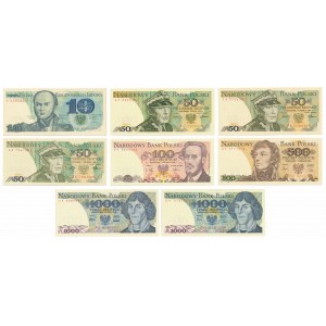 Sada 10 kusov - 1 000 libier 1975-1988 (8 ks)