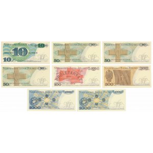 Zestaw 10 - 1.000 zł 1975-1988 (8szt)