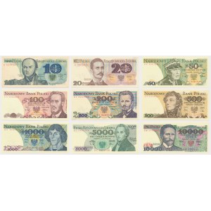 Zestaw 10 - 10.000 zł 1982-1988 (9szt)