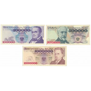 Sada 100 000, 500 000 a 1 milión libier 1993 (3 ks)