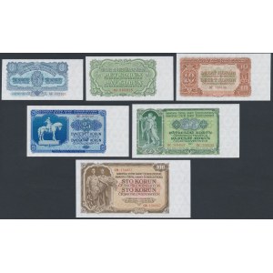 Československo, 3 - 100 korún 1953 (6ks)